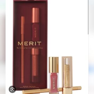 Merit The Archival Set Lip Liner/ Shade Slick Sheen/ Lip Blush